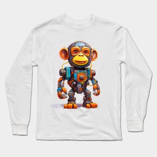 Cartoon monkey robots. T-Shirt, Sticker. Long Sleeve T-Shirt